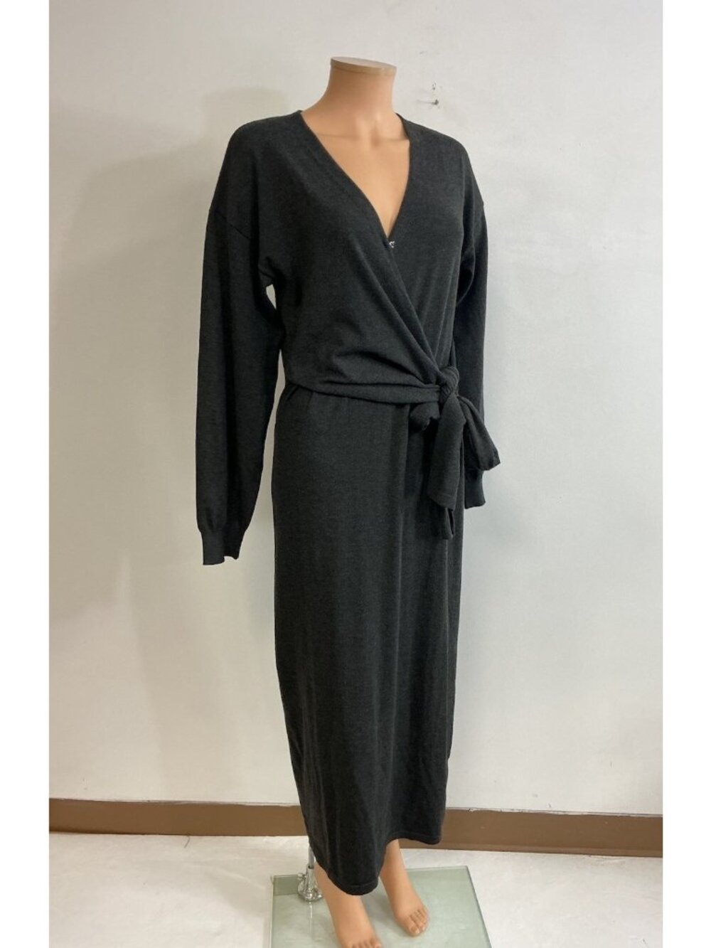 Modern Citizen Maxi Wrap Sweater Dress Capsule Quiet Luxury Womens XL